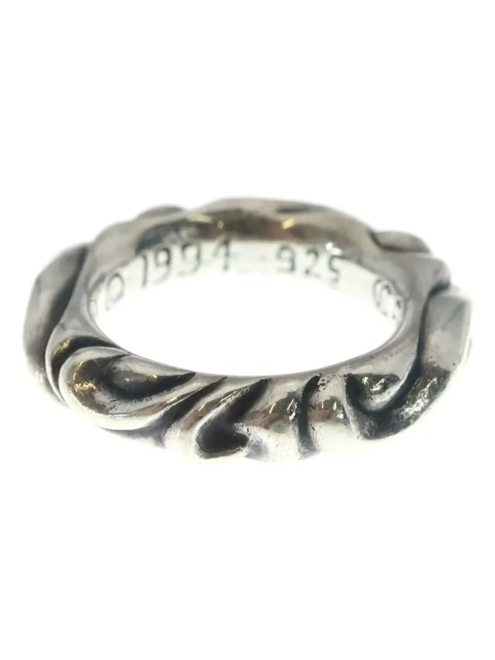 Chrome Hearts Scrl Band Scroll Ring Silver
